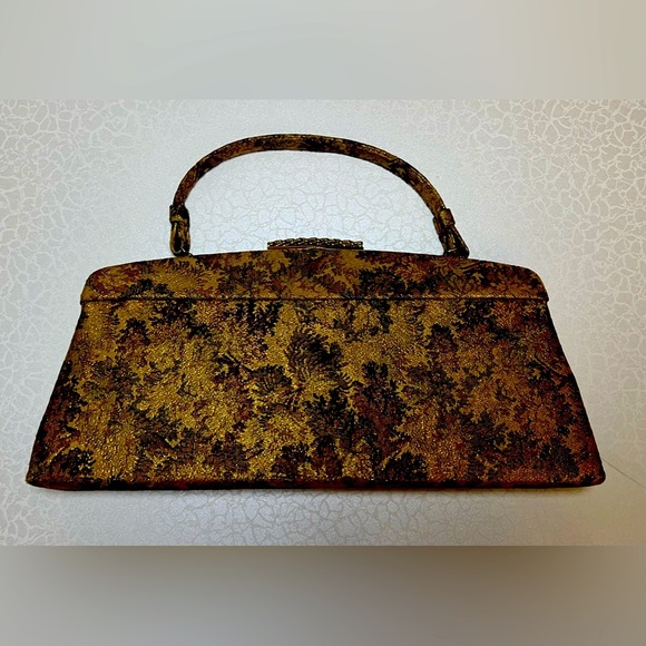 VINTAGE: Crown Lewis | floral brocade tapestry handbag. - Picture 1 of 16